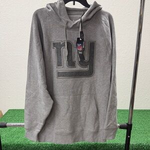 Antigua Gray New York Giants Logo Hoodie size Large NWT